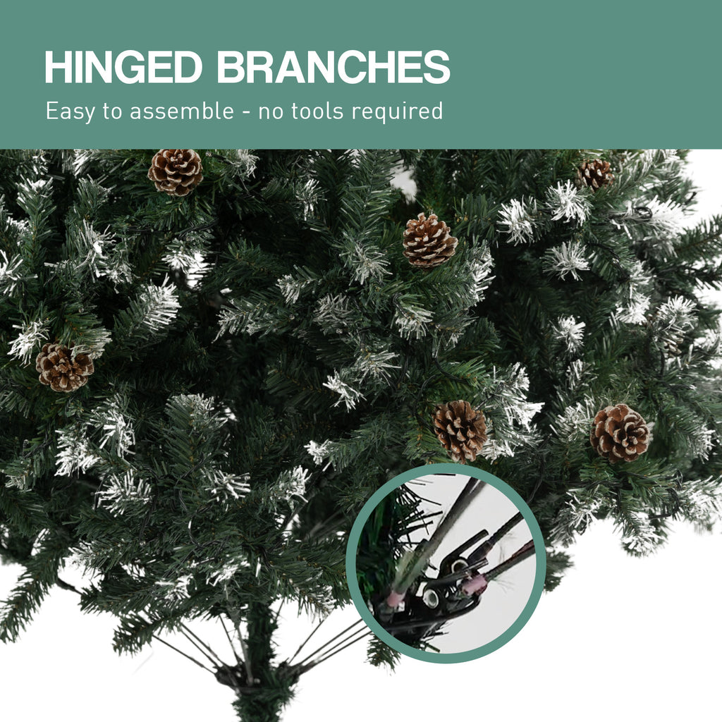 Christabelle 2.4m Pre-Lit LED Christmas Tree with Pine Cones
