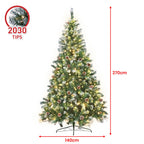 Christabelle 2.7m Pre-Lit LED Christmas Tree with Pine Cones