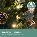 Christabelle 2.7m Pre-Lit LED Christmas Tree with Pine Cones