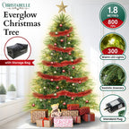 Christabelle 1.8m Everglow Fir Pre-Lit Christmas Tree – 300 LED Lights