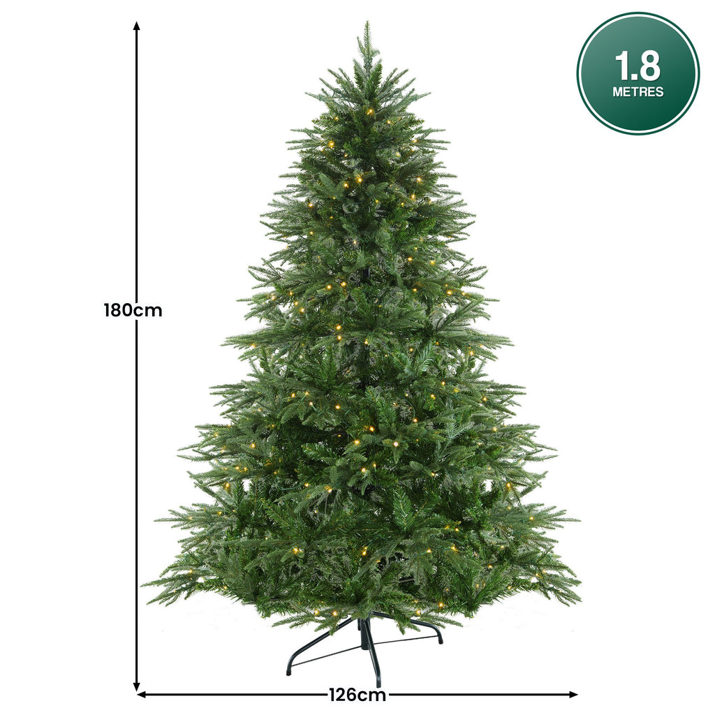 Christabelle 1.8m Everglow Fir Pre-Lit Christmas Tree – 300 LED Lights