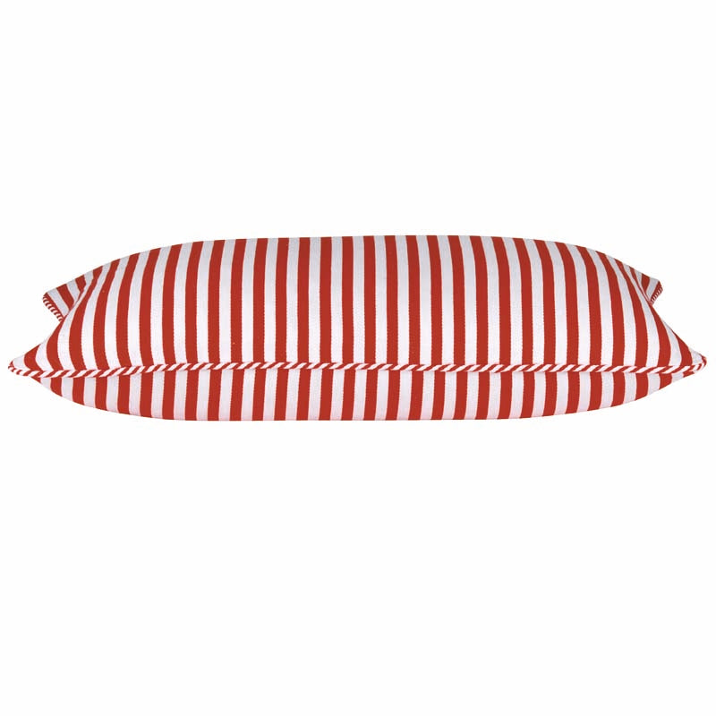 Dandi Red & White Striped Cushion Cover – 35 × 60cm