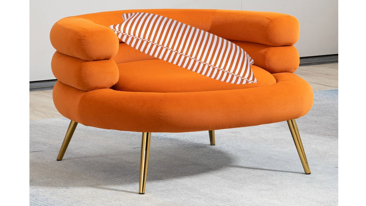 Dandi Orange & White Striped Cushion Cover – 35 × 60cm
