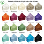 Hoydu Set of 8 Cotton OR Poly Cotton Napkins Copper