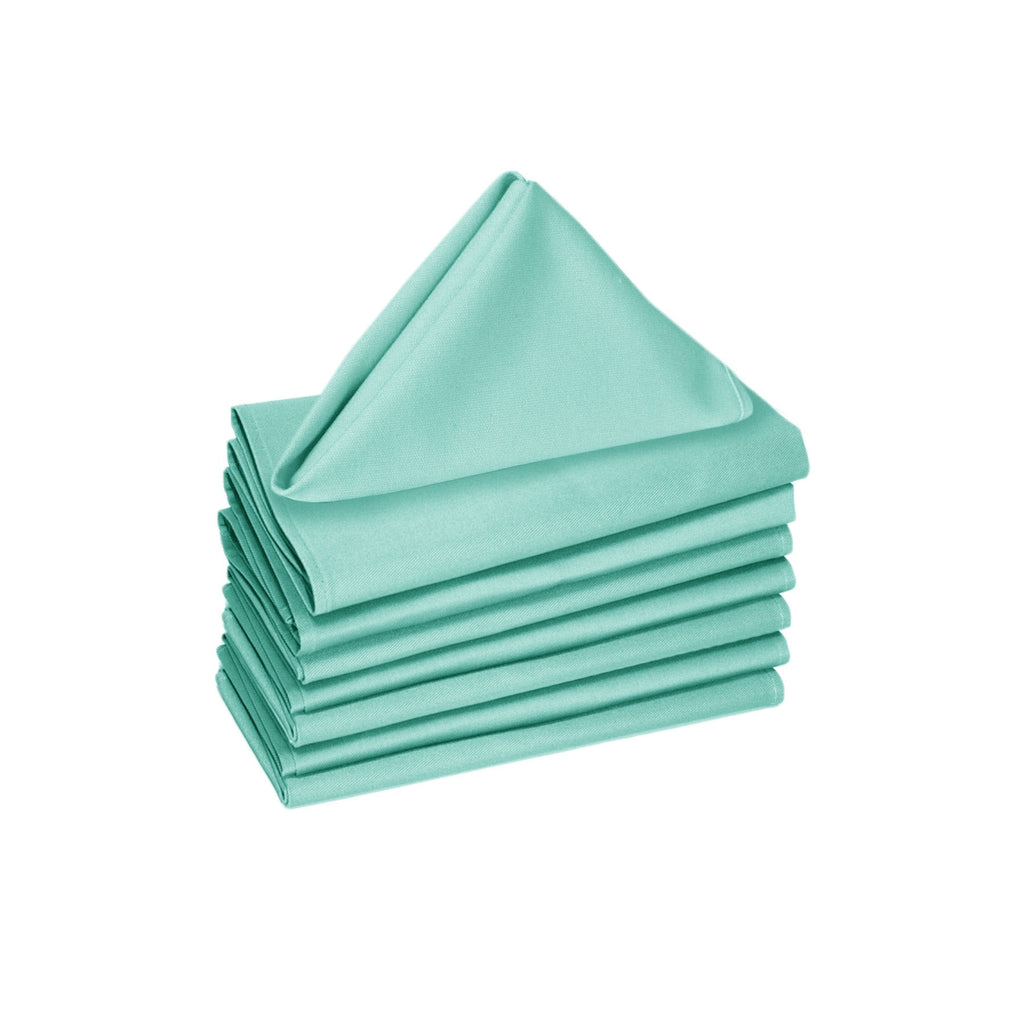 Hoydu Set of 8 Cotton OR Poly Cotton Napkins Light Turquoise