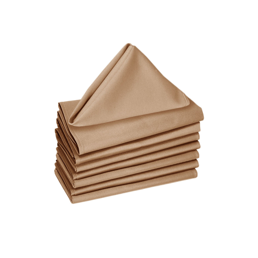Hoydu Set of 8 Cotton OR Poly Cotton Napkins Sand