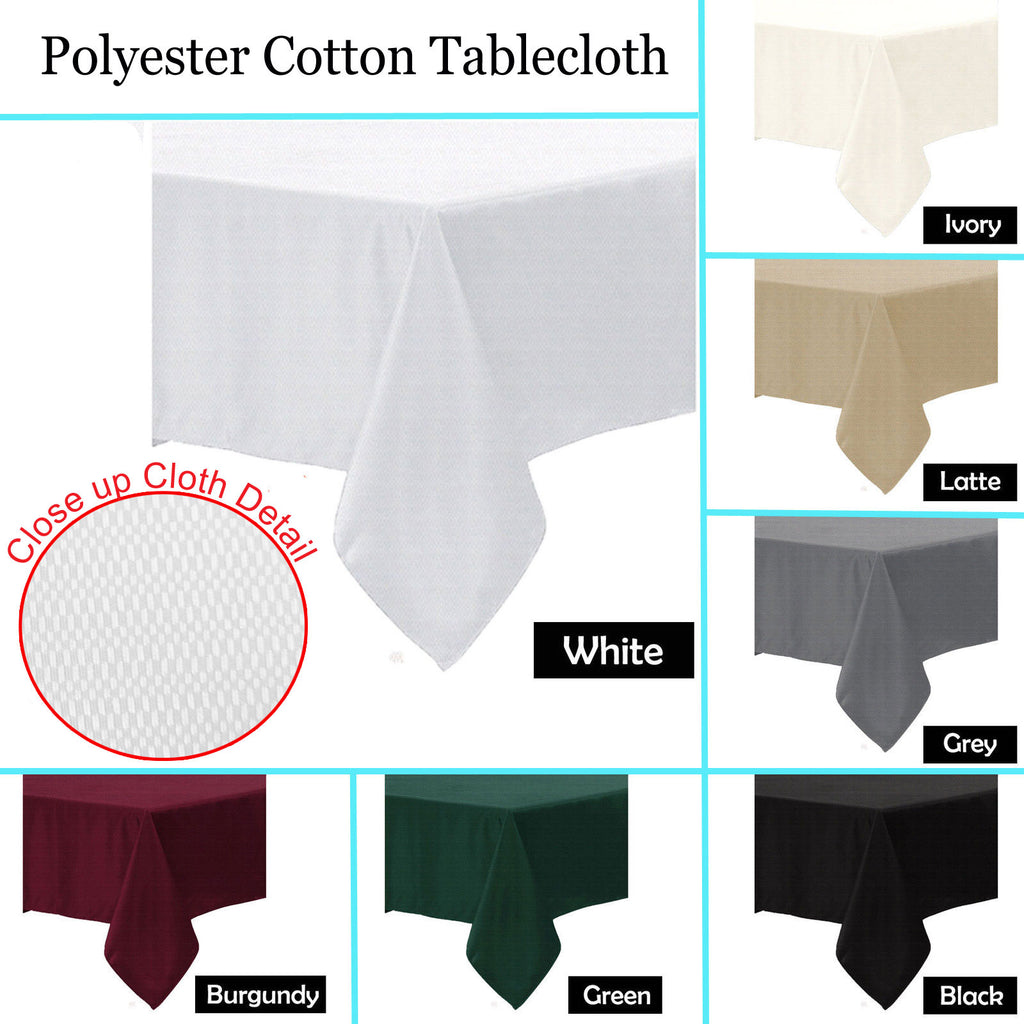 Polyester Cotton Tablecloth Burgundy 180 cm Round