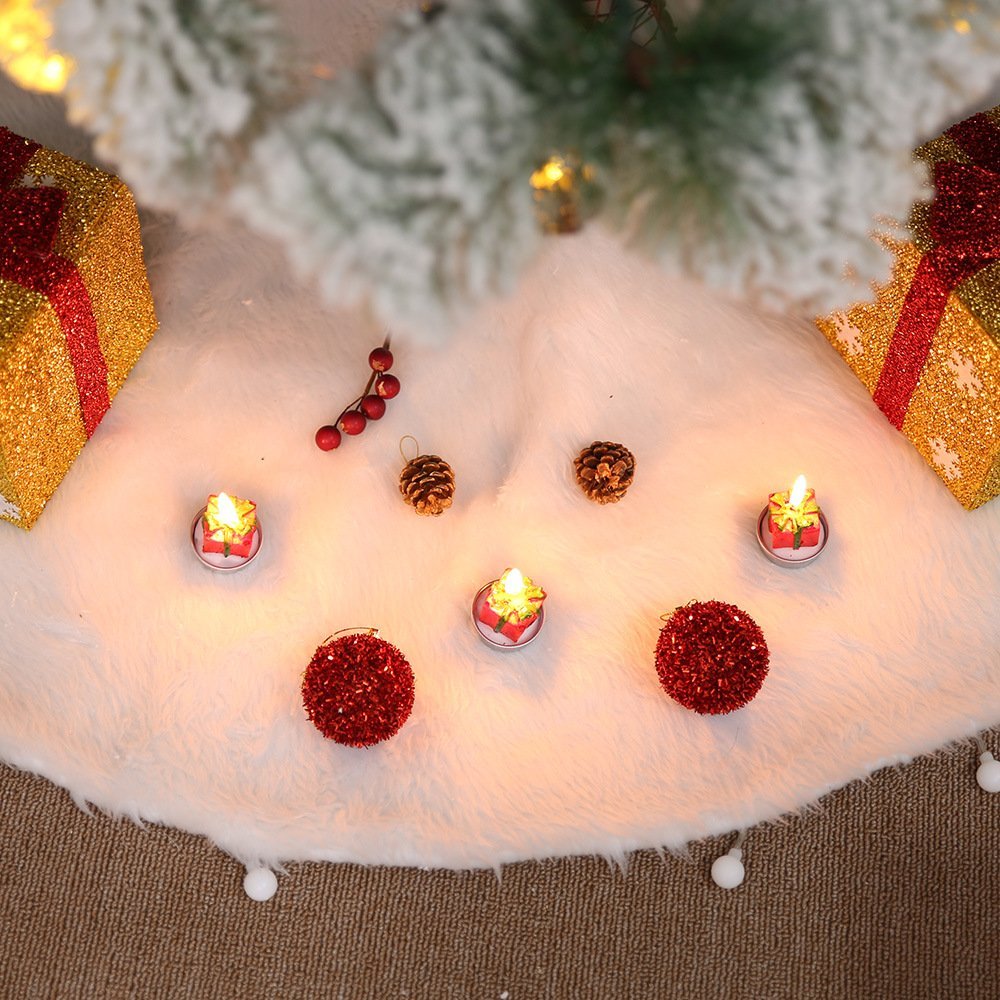Snow Plush Christmas Tree Skirt – 78cm