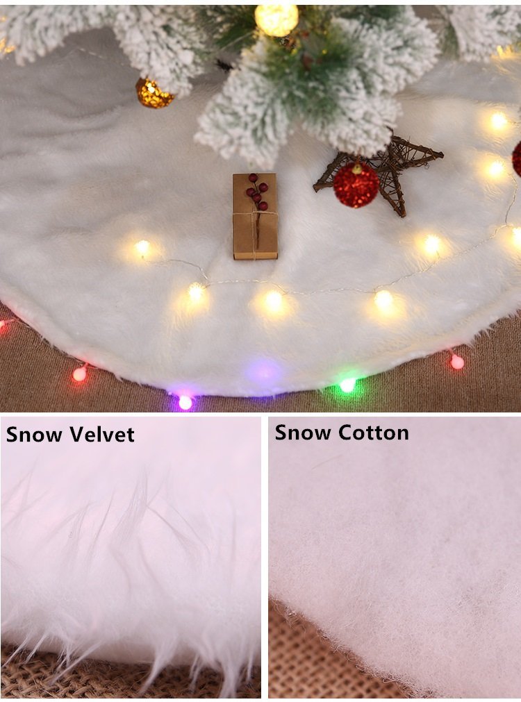 Snow Plush Christmas Tree Skirt – 78cm