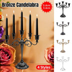 Bronze Alloy Candelabra – 3 Arm Candle Holder