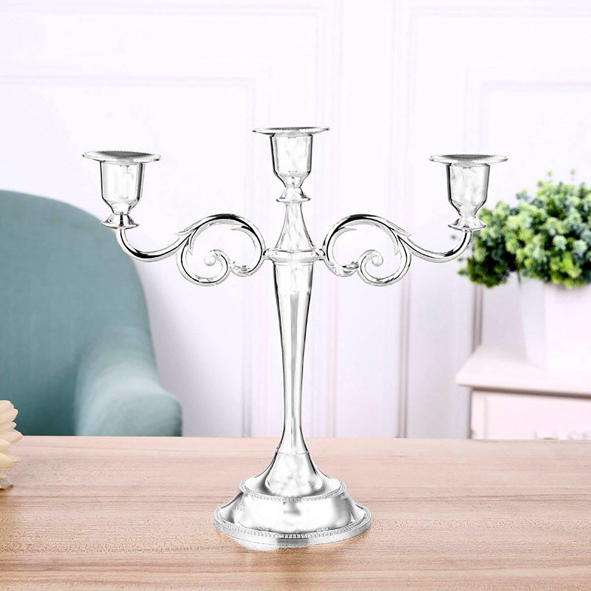 Bronze Alloy Candelabra – 3 Arm Candle Holder