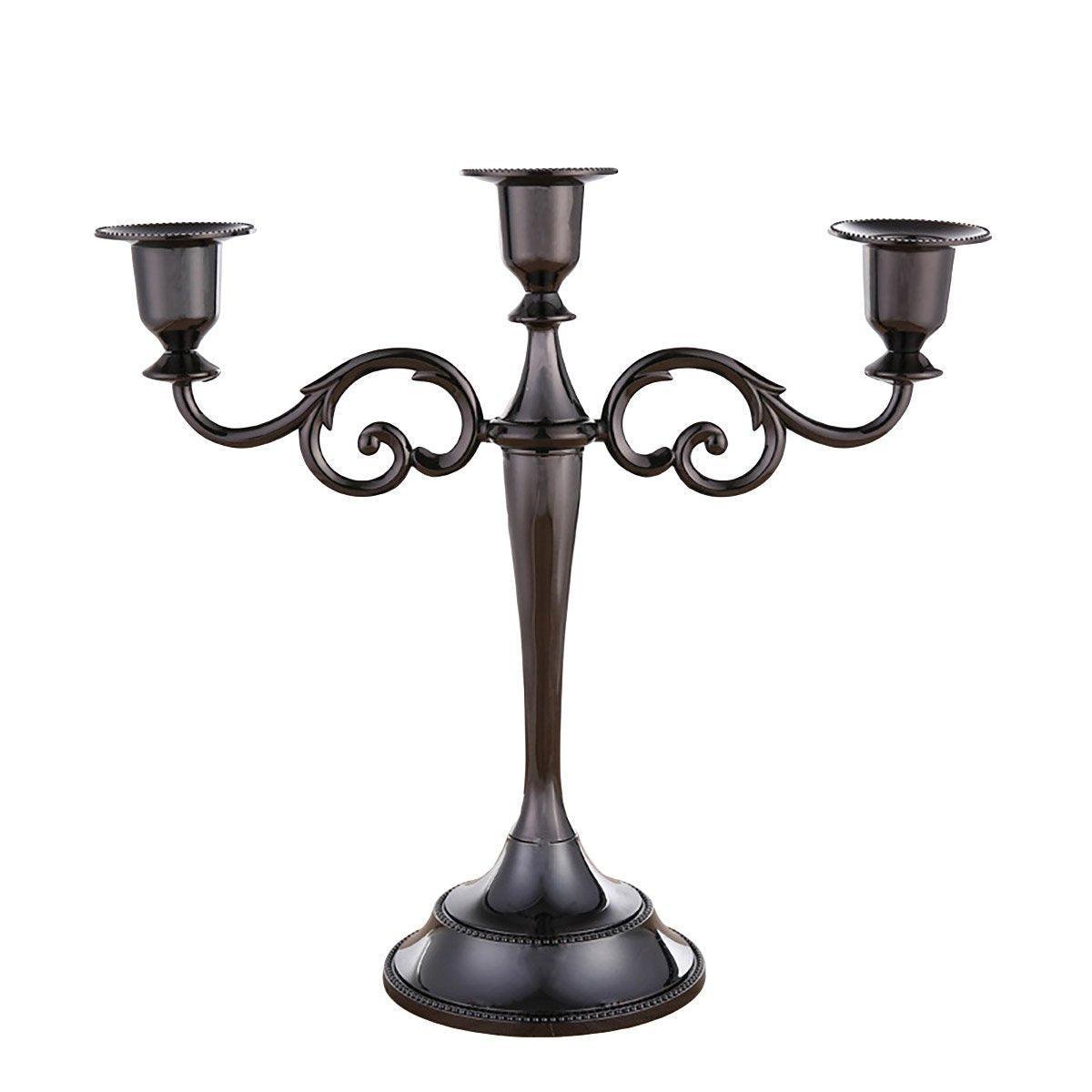 Bronze Alloy Candelabra – 3 Arm Candle Holder