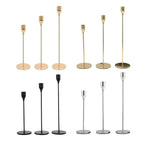 Set of 3 Decorative Candlestick Holder Candle Stand for Wedding / Dinner / Party - French Gold