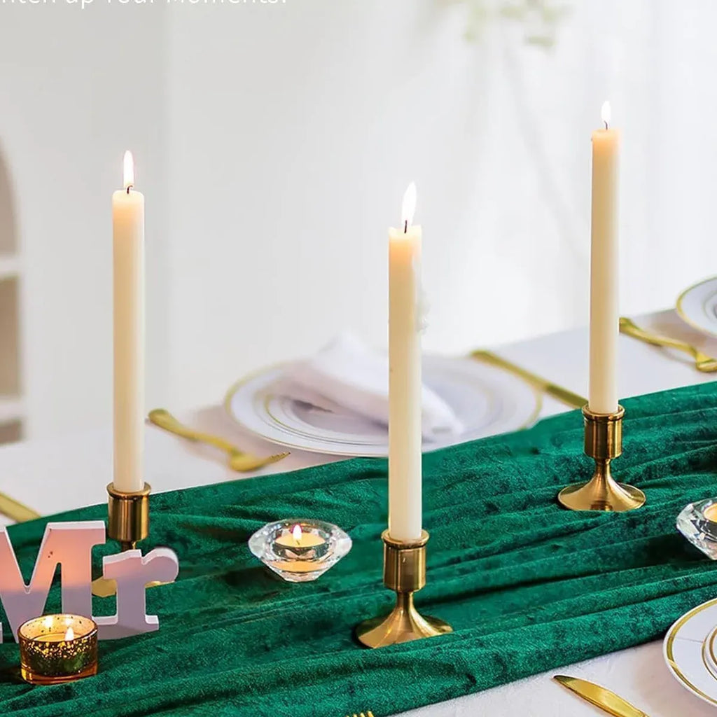 6PCS Gold Candle Holder Decoration Tabletop for Christmas Romantic Dinner Decor