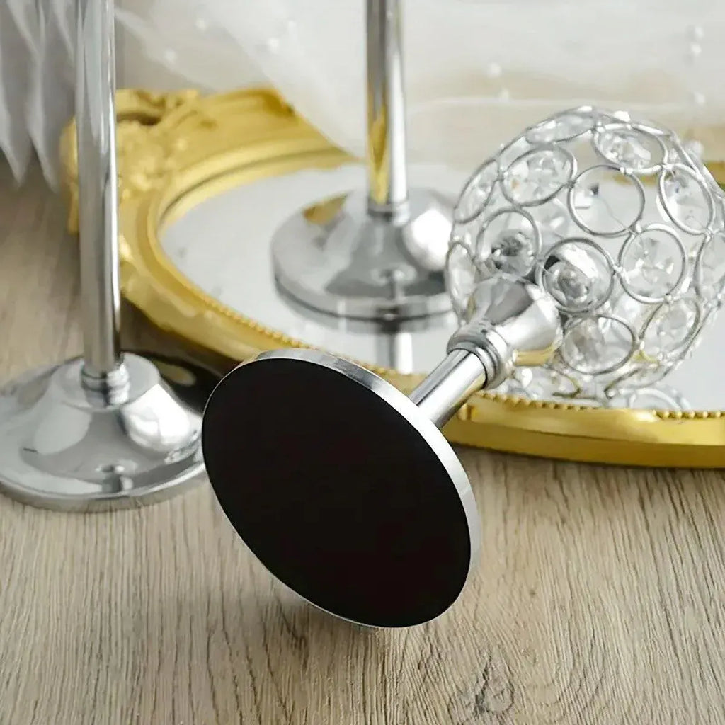3PCS Crystal Candle Holders Metal Candlelight Wedding Home Dinner Decoration - Gold
