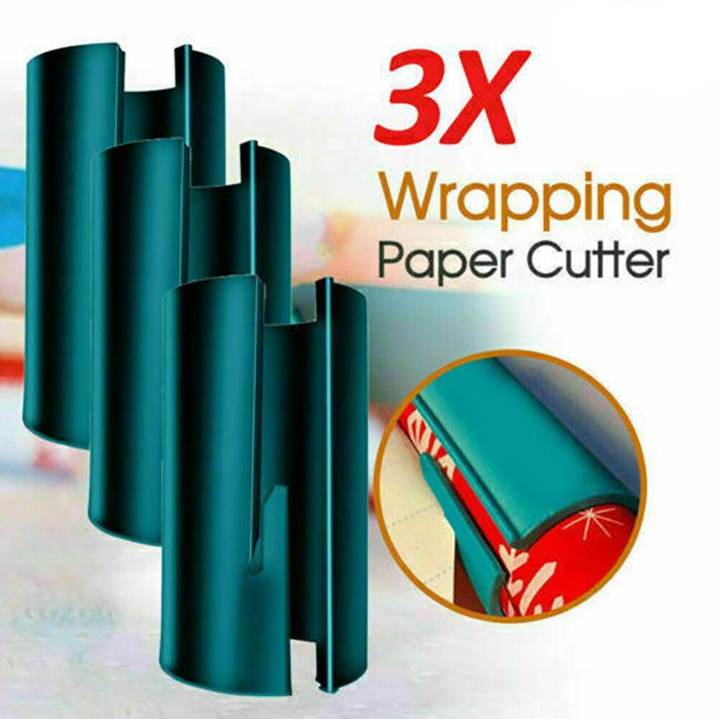 3PCS Sliding Wrapping Paper Cutter Christmas Gift Roll Cutting Tool