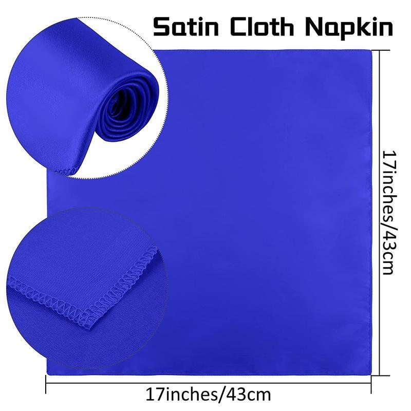 50PCS Polyester Plain Fabric Cotton Napkins For Wedding Cloth pc Table Dinner - Red