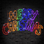 Rainbow LED Merry Christmas Rope Light – 100cm