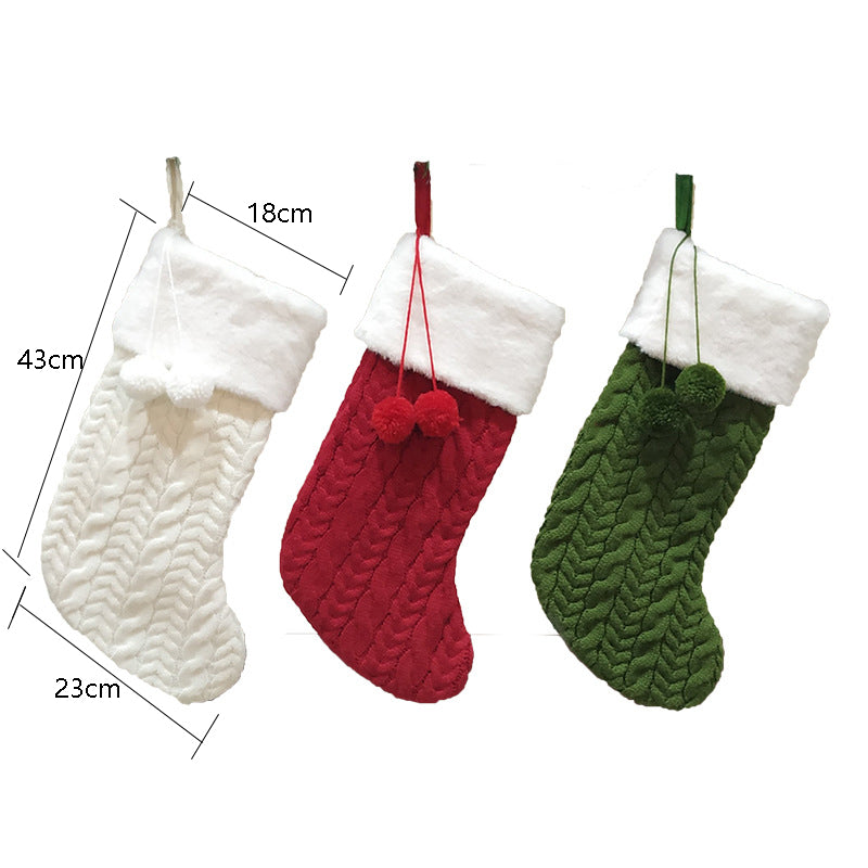 Cable Knit Christmas Stocking – Red | 43cm