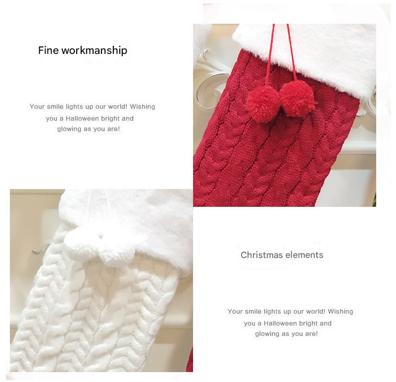 Cable Knit Christmas Stocking – White | 43cm