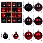 Black & Red Christmas Baubles – 44pc Gift Box