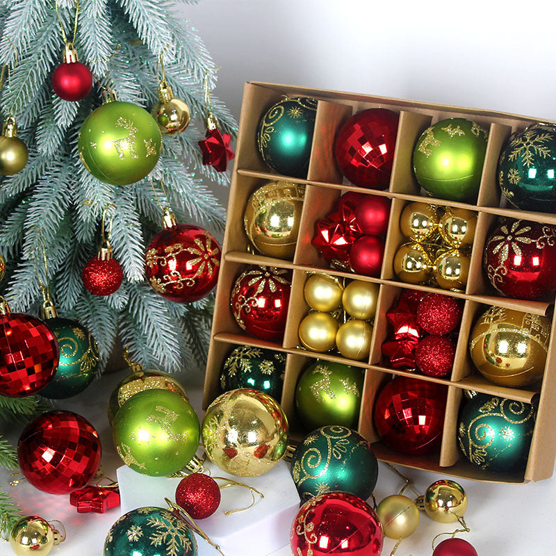 Black & Red Christmas Baubles – 44pc Gift Box
