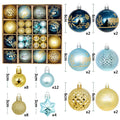 Blue & Gold Christmas Baubles – 44pc Gift Box