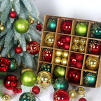 Blue & Gold Christmas Baubles – 44pc Gift Box