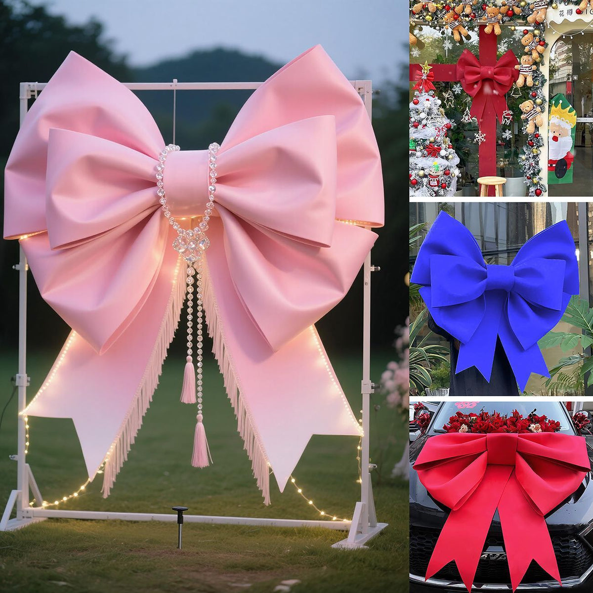 Giant Black Christmas Bow – 75cm x 100cm | DIY Kit