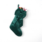 Oversized Velvet Christmas Stocking – Green | 18in