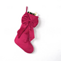 Oversized Velvet Christmas Stocking – Red | 18in