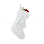Oversized Velvet Christmas Stocking – White | 18in