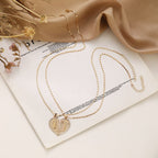 Jesus Cross Spliced Heart Pendant - Copper Plated Stackable Collarbone Chain with Jewelry Box, Christmas Easter Gift for Women and Men