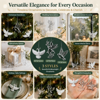 White Dove Christmas Ornaments – Set of 2 + Gift Box