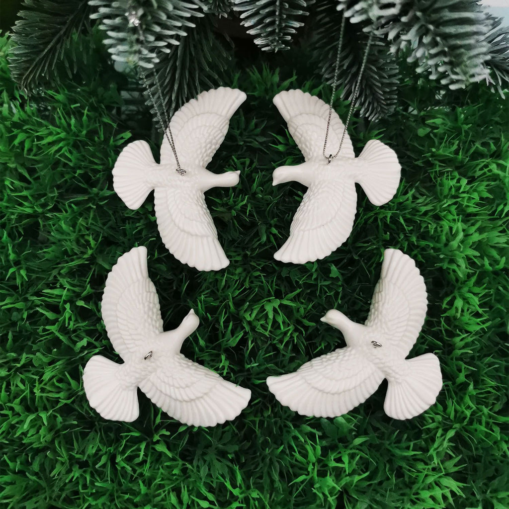 White Dove Christmas Ornaments – Set of 2 + Gift Box