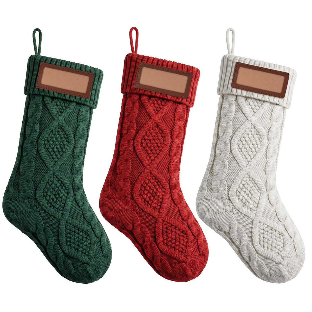 Personalised Christmas Stockings – Set of 3 | 40cm