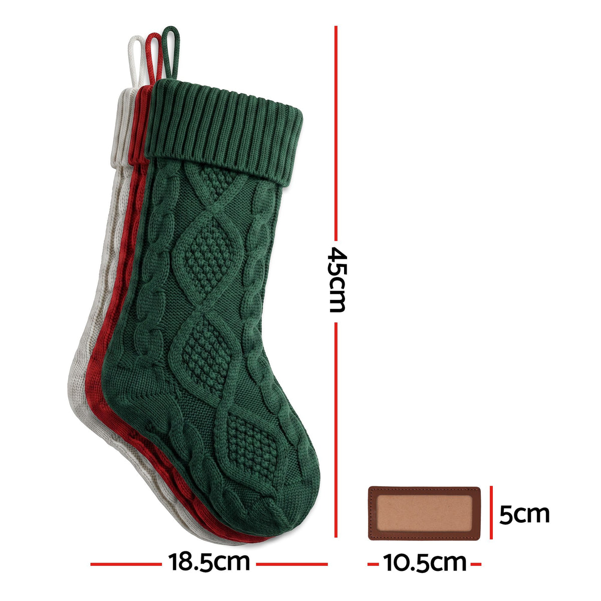 Personalised Christmas Stockings – Set of 3 | 40cm