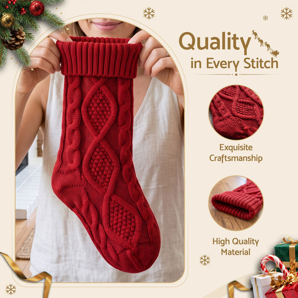 Personalised Christmas Stockings – Set of 3 | 40cm