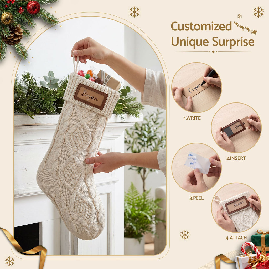 Personalised Christmas Stockings – Set of 3 | 40cm