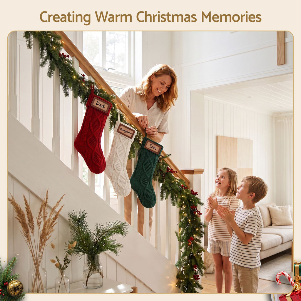 Personalised Christmas Stockings – Set of 3 | 40cm