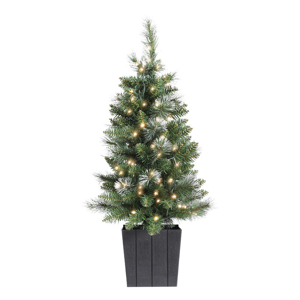 MINI AF 90cm Potted Snowy Christmas Tree – Warm LED Lights