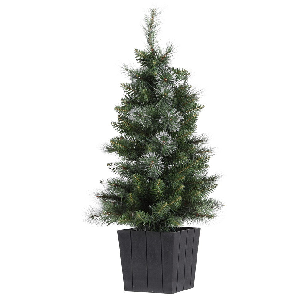 MINI AF 90cm Potted Snowy Christmas Tree – Warm LED Lights