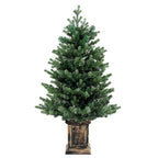 1.2m Pre-Lit Potted Christmas Tree – 8 Light Modes