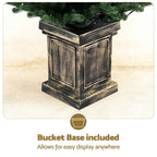 1.2m Pre-Lit Potted Christmas Tree – 8 Light Modes