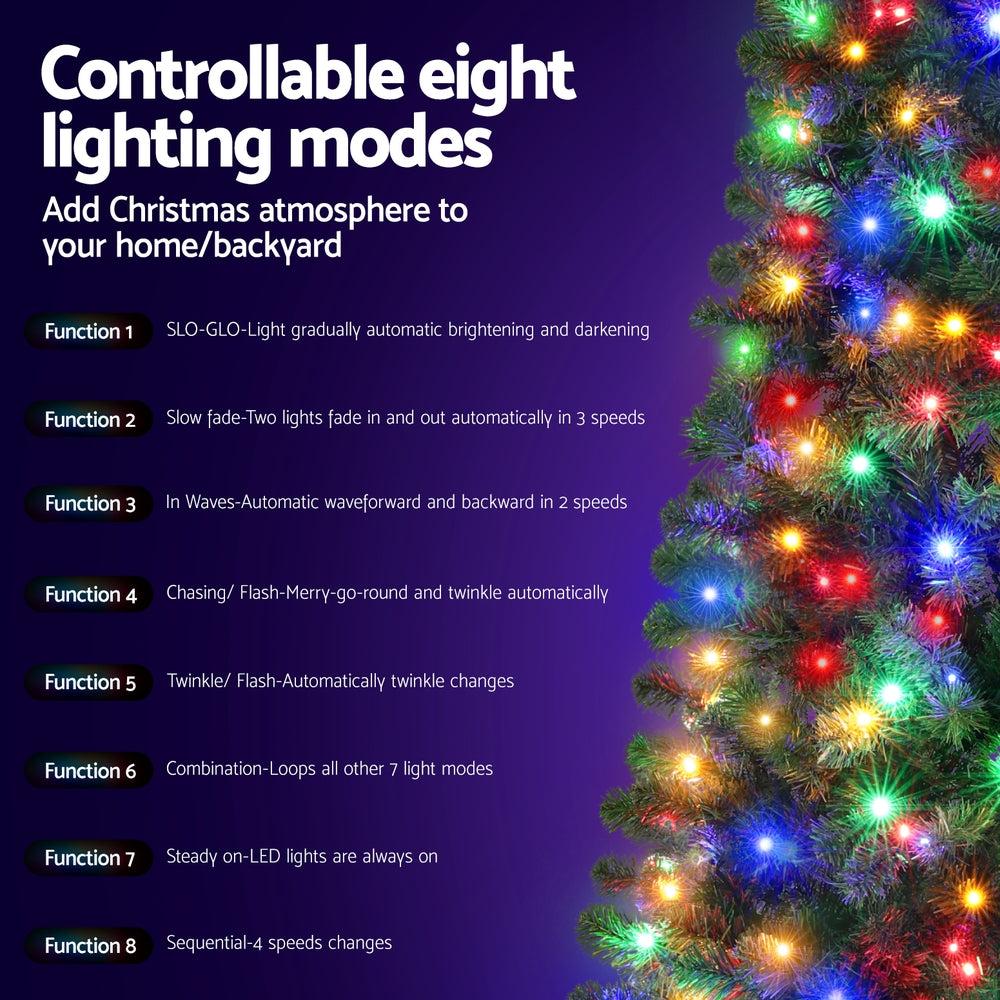 LIT AF 1.8m Corner Christmas Tree – Multi-Colour LED Lights