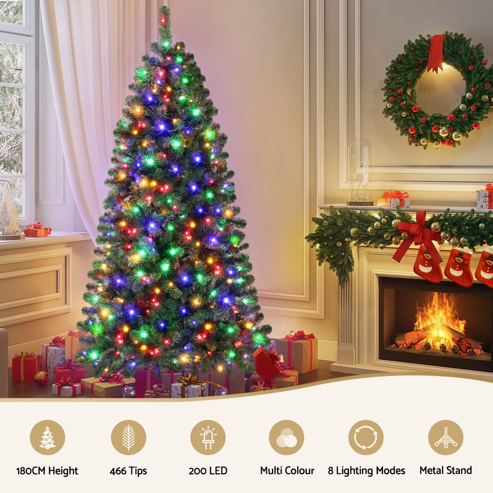 LIT AF 1.8m Corner Christmas Tree – Multi-Colour LED Lights