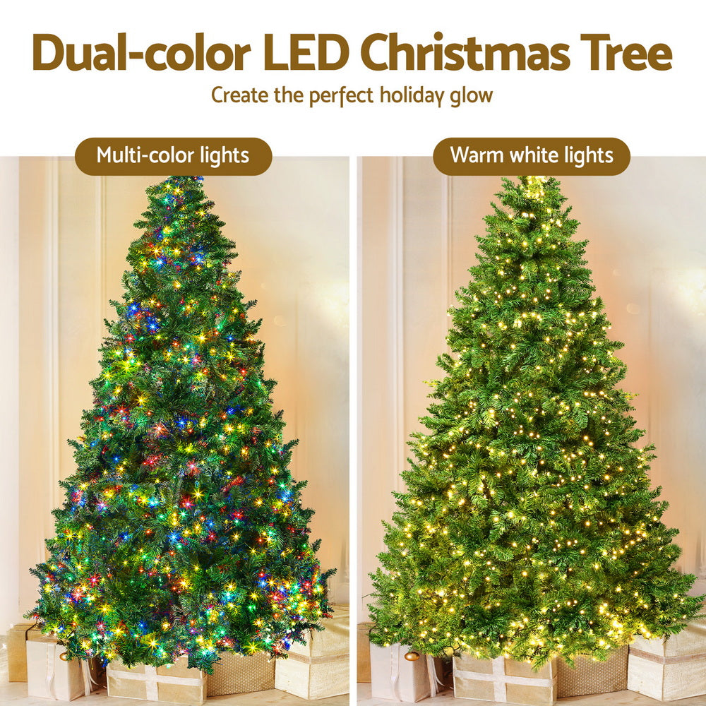 2.1m Pre-Lit Christmas Tree – 1,134 Multi-Coloured LEDs