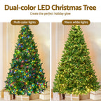 2.1m Pre-Lit Christmas Tree – 1,134 Multi-Coloured LEDs