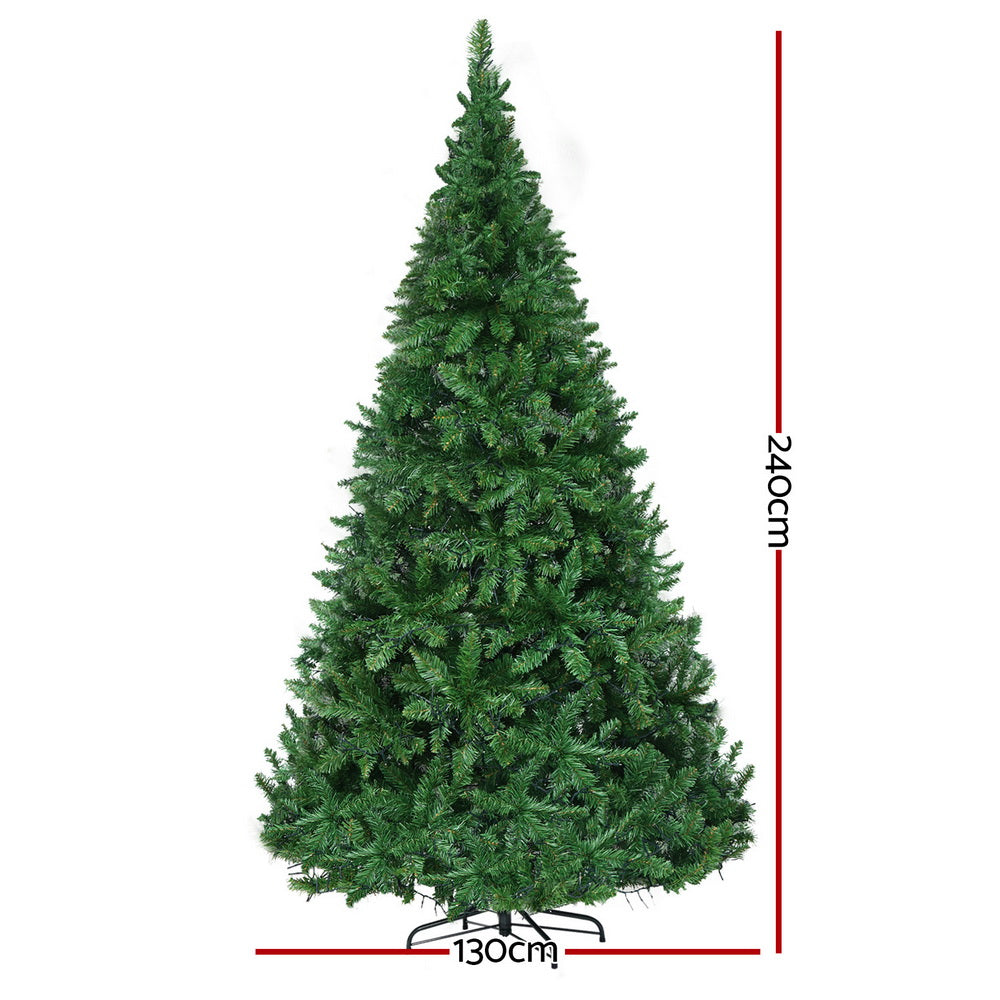 2.4m Pre-Lit Christmas Tree – 1,488 Warm White LEDs