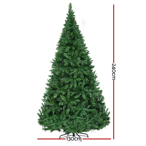 2.4m Pre-Lit Christmas Tree – 1,488 Warm White LEDs